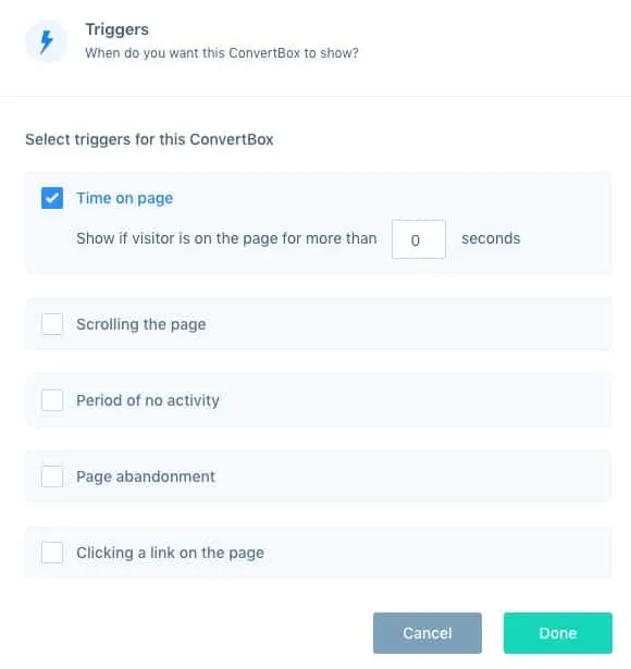 ConvertBox-Display-Triggers