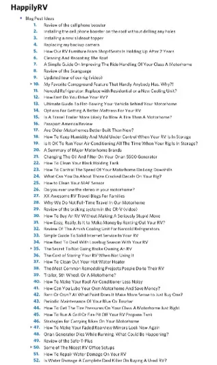 HappilyRV-Idea-File 52 items on my idea file :)