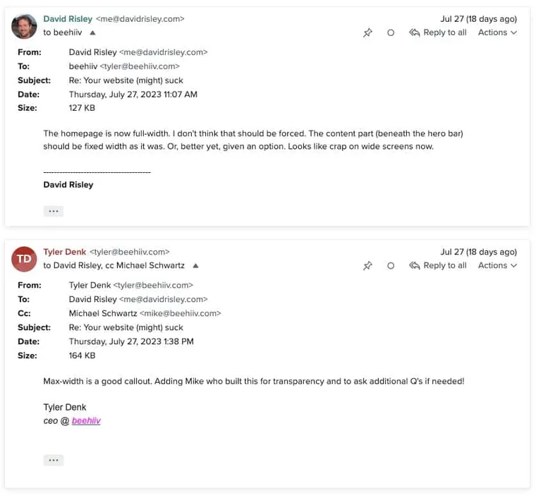 BeeHiiv Review: The team is highly accessible!