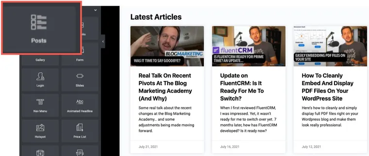 BuddyBoss Theme Blog Index Page Layout