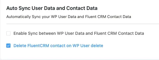FluentCRM - User Profile Sync