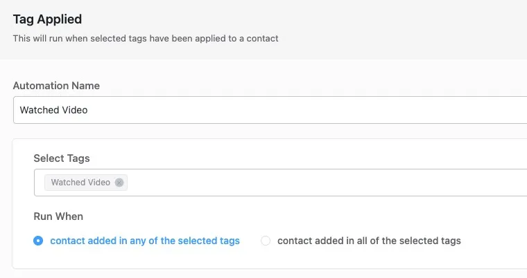 FluentCRM automation trigger