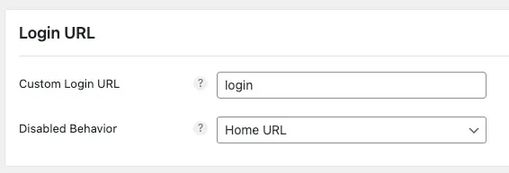 PerfMatters - Login URL Settings
