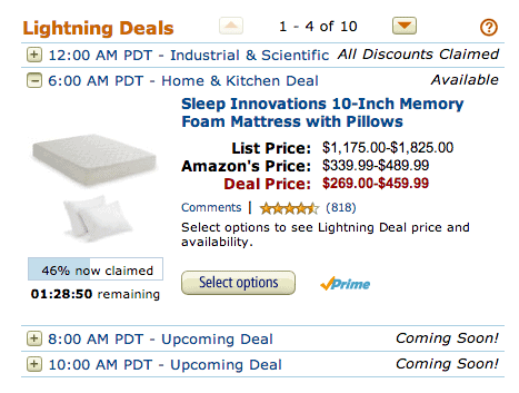 Amazon Lightning Deals