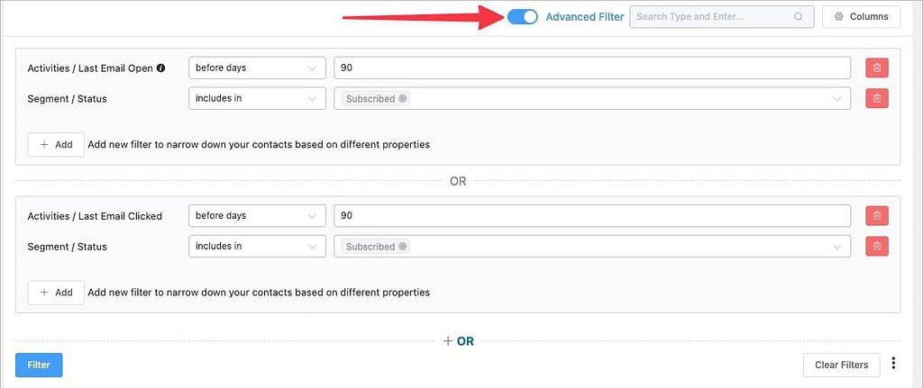 FluentCRM - Searching For Contacts Unengaged for 90 Days