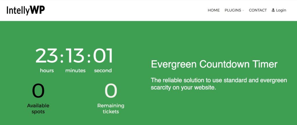 Evergreen Countdown Timer_-_IntellyWP