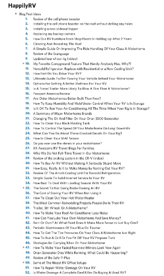 HappilyRV-Idea-File 52 items on my idea file :)