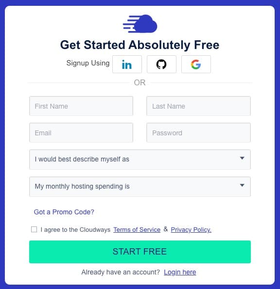 cloudways-acct Cloudways Migration - New Account Signup