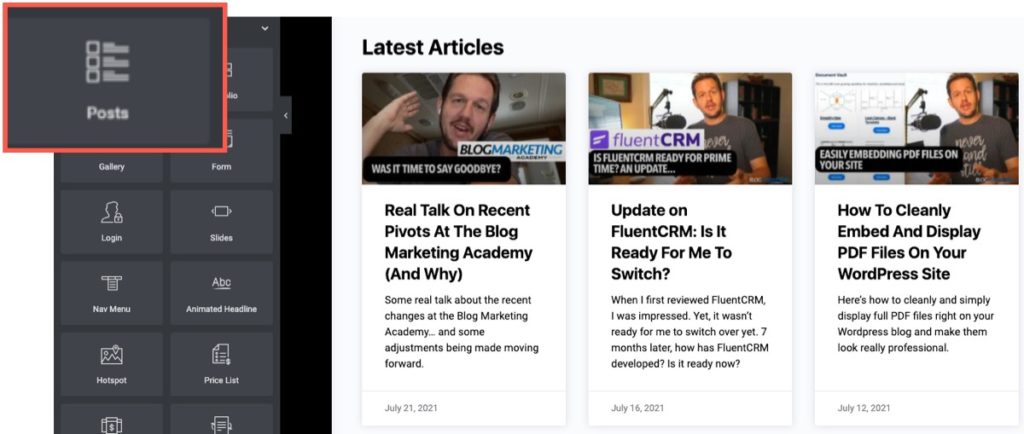 BuddyBoss Theme Blog Index Page Layout