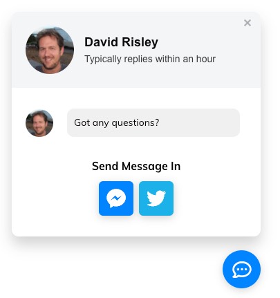 WP Social Ninja Social Chat Widget