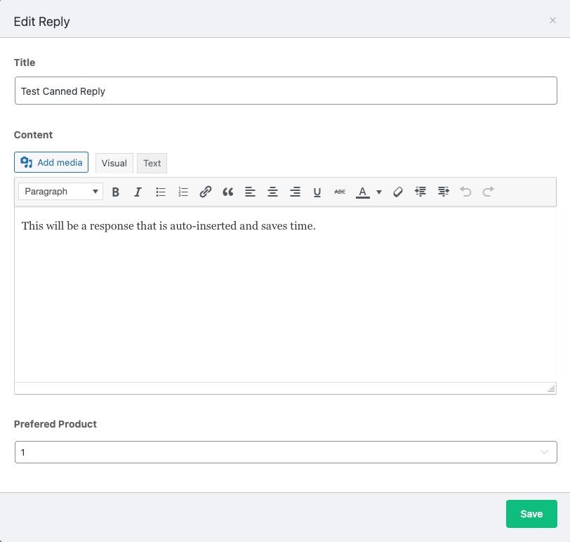 Fluent Support Review: Canned Replies