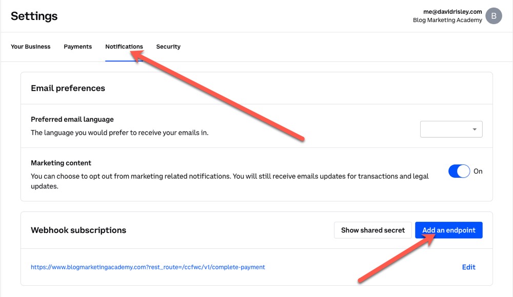 Accept Crypto Payments - Webhook