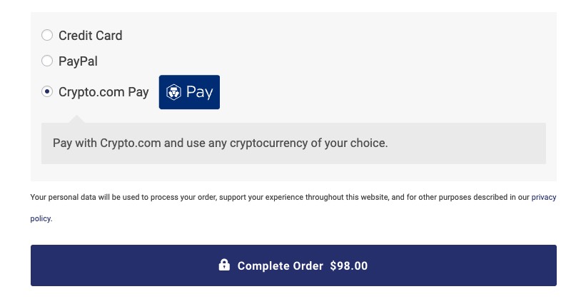 Accept Crypto Payments - Payment Options