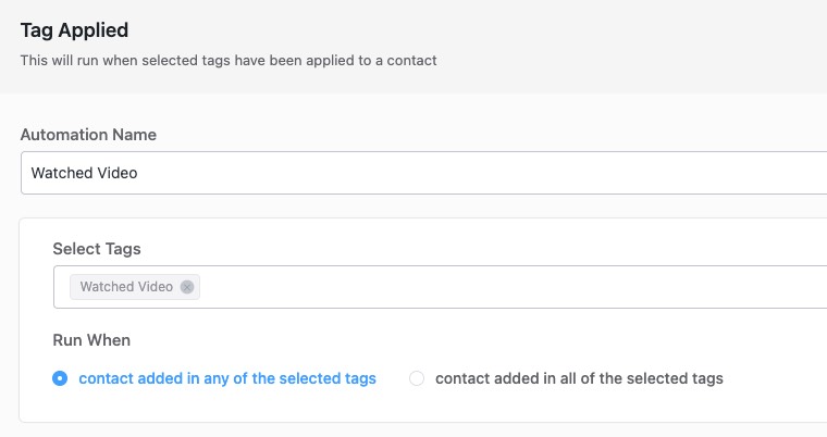 FluentCRM automation trigger