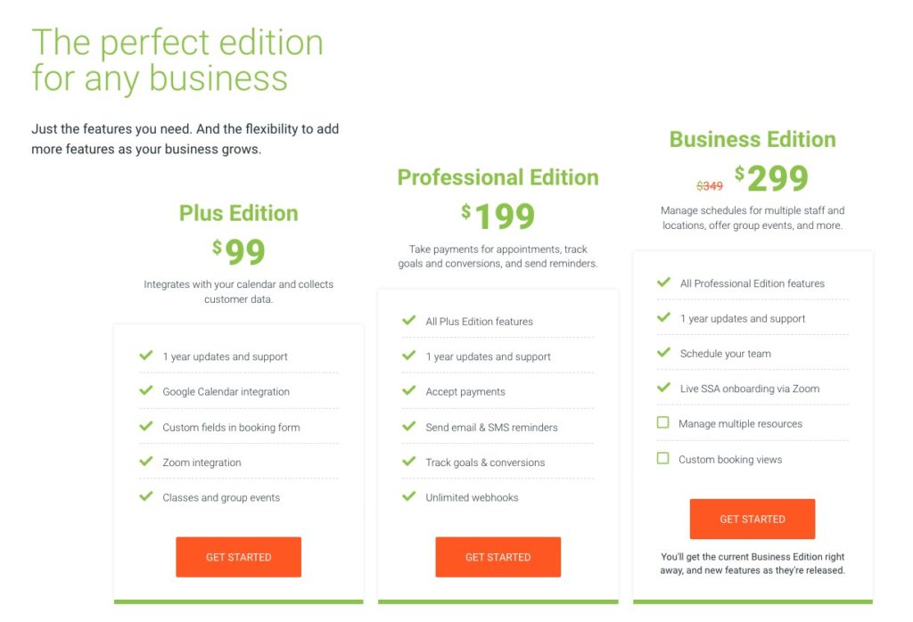 Simply Schedule Appointments - Pricing
