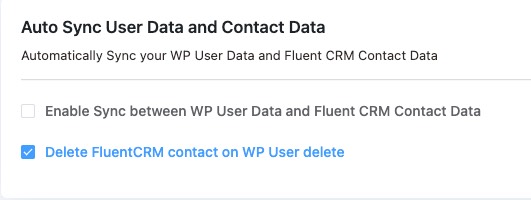 FluentCRM - User Profile Sync