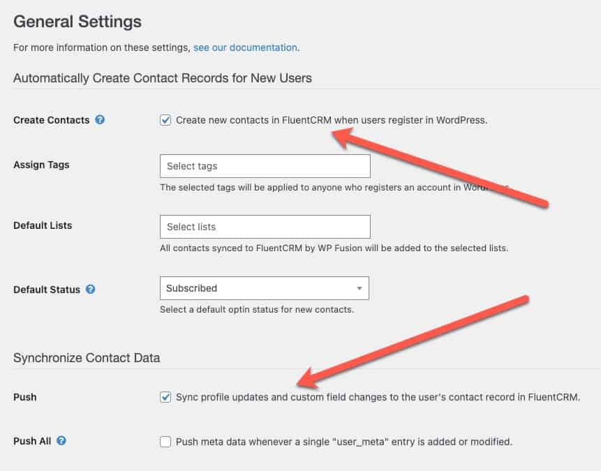 WP Fusion - Create Contacts