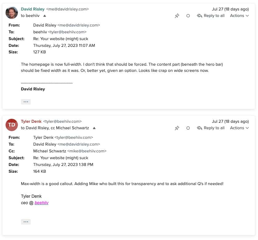 BeeHiiv Review: The team is highly accessible!