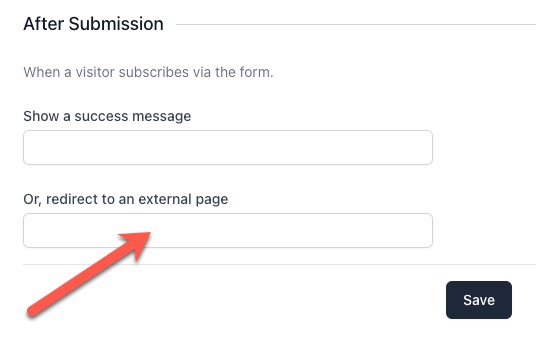 Lead Magnets with BeeHiiv: optin form redirect