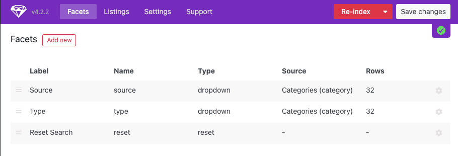 FacetWP - Facets used for post filtering