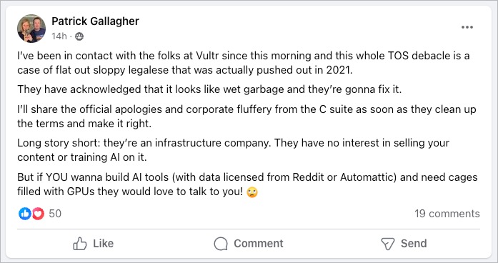 This image has an empty alt attribute; its file name is patrick-gallagher-vultr.jpg
